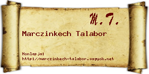 Marczinkech Talabor névjegykártya